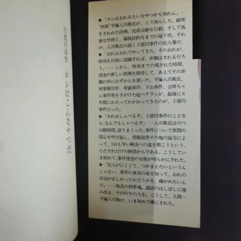 『三億円事件 ホシはこんなやつだ』（平塚八兵衛）